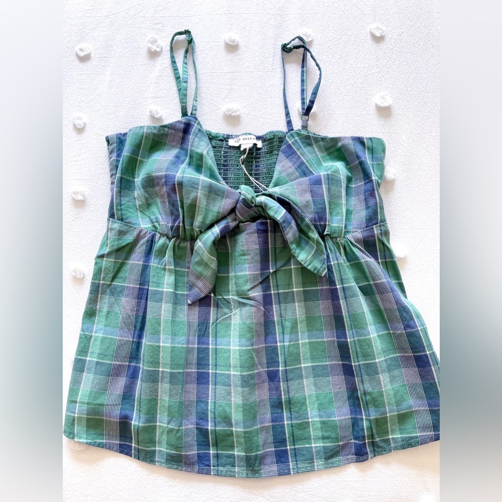 Tank top with front tie